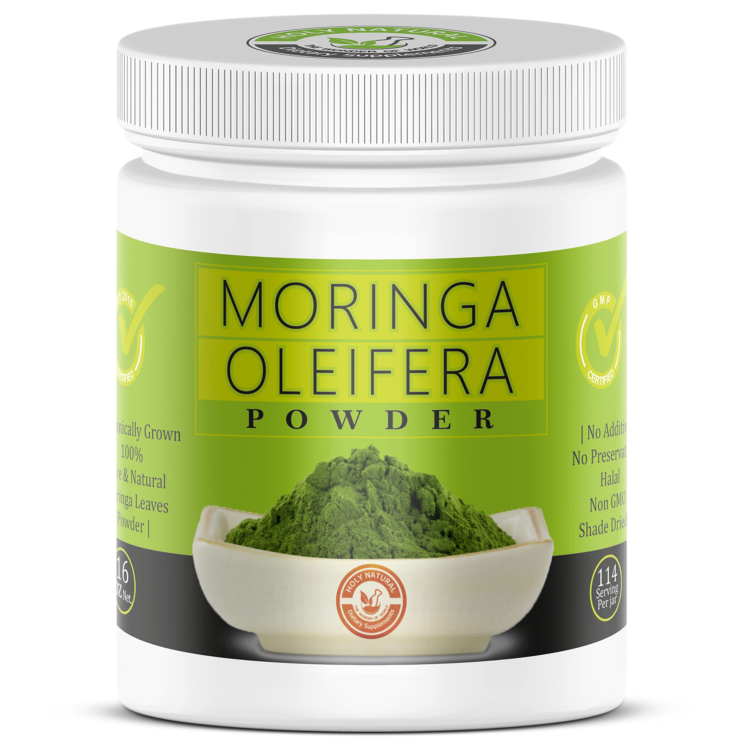 Holy Natural Moringa Leaves Powder- 454gm | Moringa Oleifera (Drumstick) Pure & Natural | NO Preservative, Non GMO, Organically Grown (B09RMB114N) Amazon Price History, Amazon Price Tracker