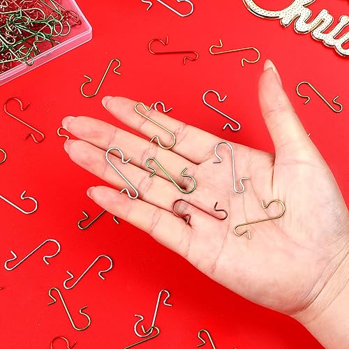 Miniatura 4 de SEPGLITTER 240 ganchos de alambre de metal para adornos de Navidad, ganchos en forma de S con caja de almacenamiento para ganchos de adornos para