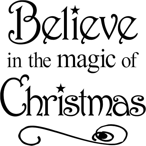 Miniatura 8 de Calcomanías de vinilo con texto en inglés "Believe in the Magic of Christmas" (Believe in the Magic of Christmas)
