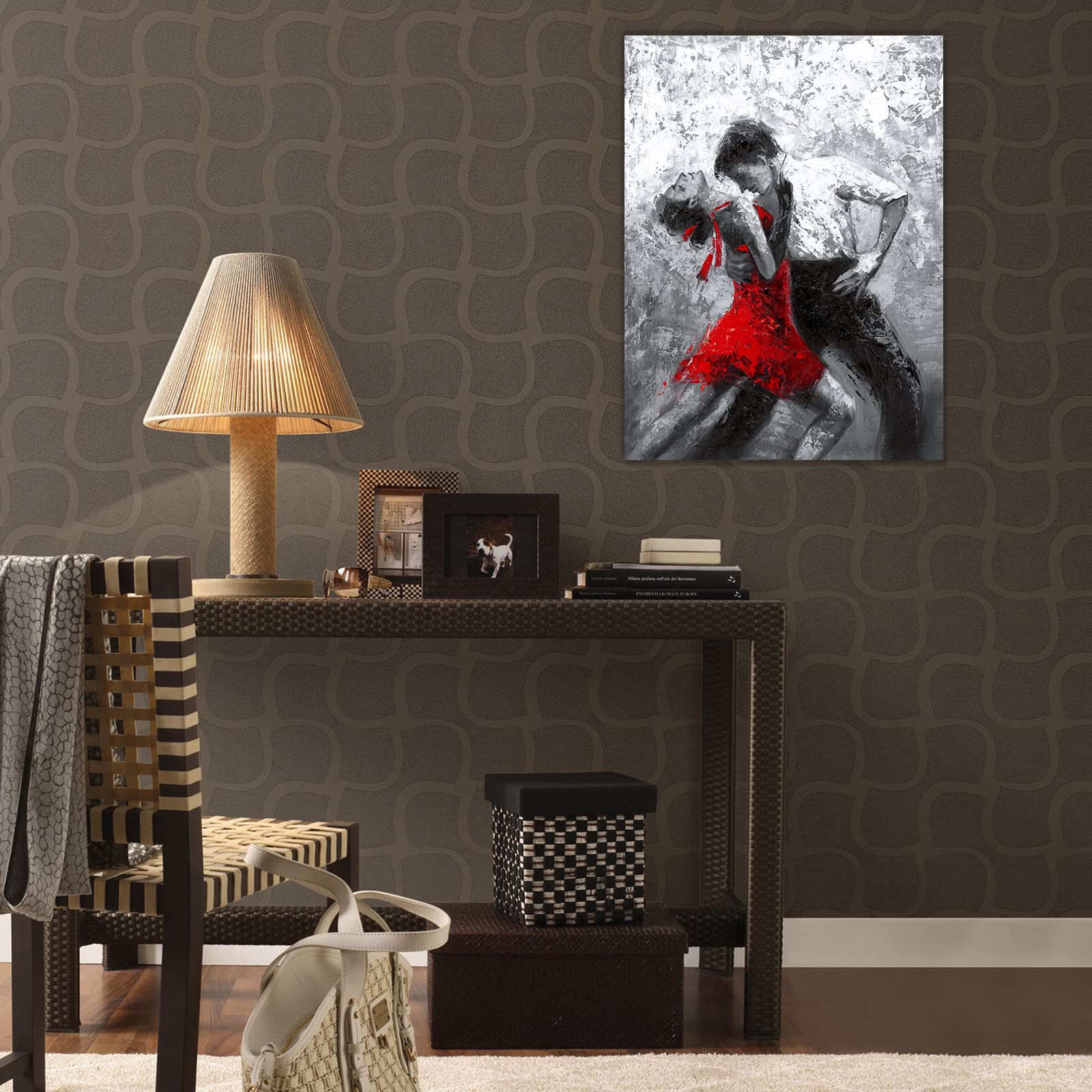TUMOVO Quadro Su Tela Moderno 5 Pezzi - American Rifle, Bianco E Nero, Decorazione Da Parete Per Ufficio, Camera Da Letto, Soggiorno, 125x60 Cm