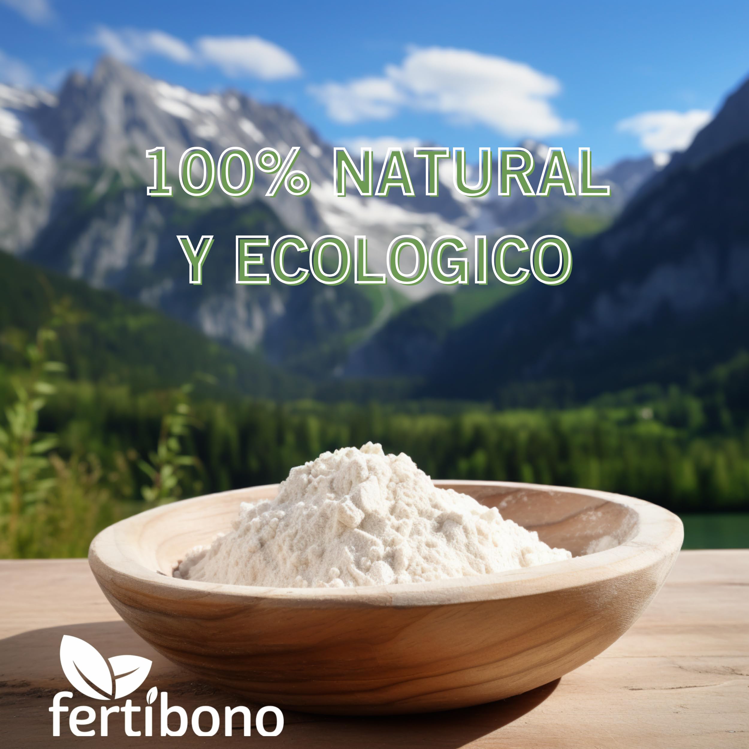 FERTIBONO Tierra de diatomeas 8 kg · Super micronizada · Multiusos para jardín, plantas y gallineros · Polvo natural fácil de aplicar