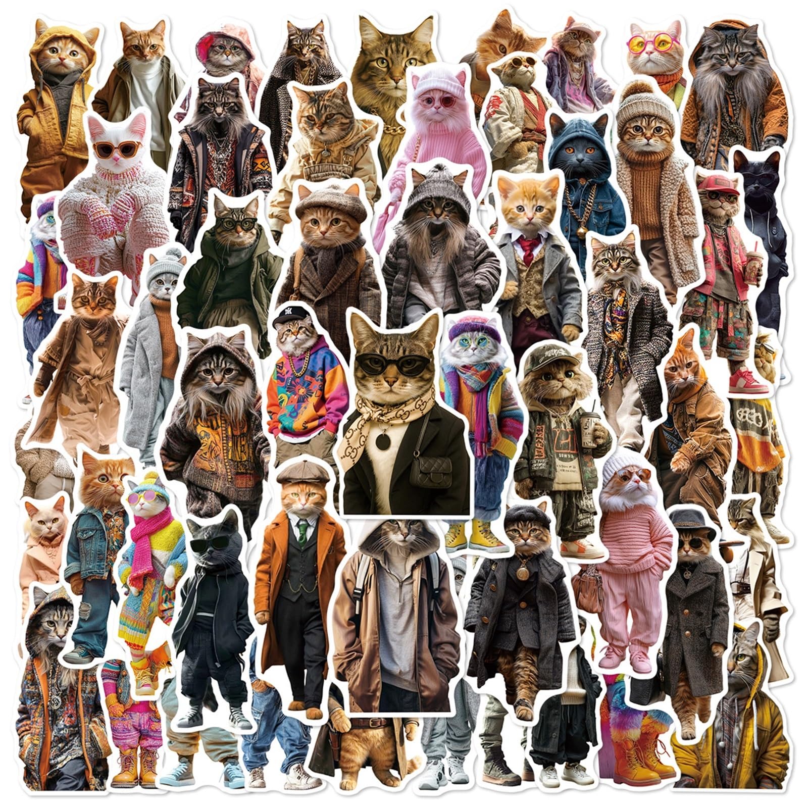FGLFPXI 50-Pack Stickers Waterproof Decals for Luggage Notebook Laptop Guitar Stationery