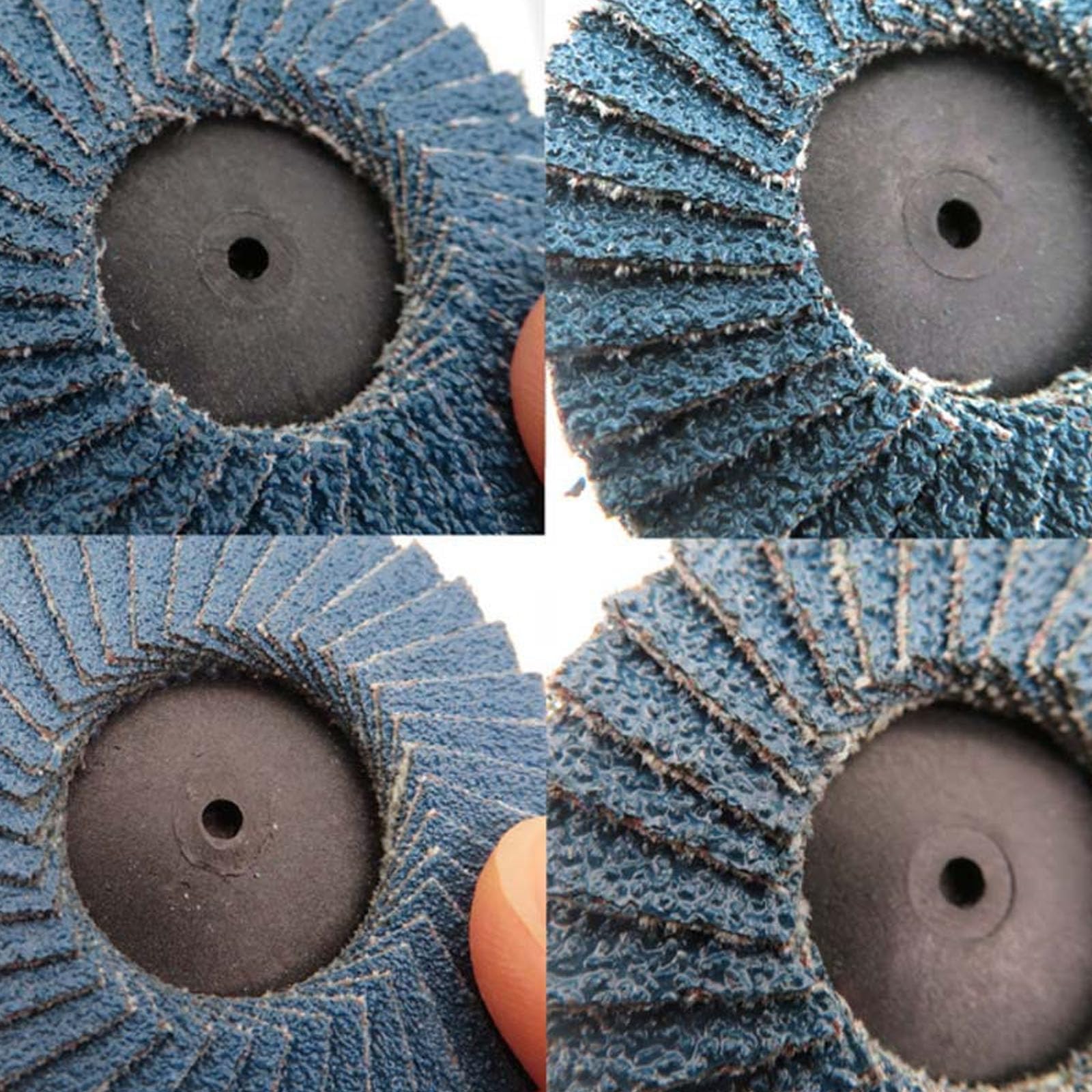 Lot de 30 disques à lamelles 50 mm Grain 40/60/80/120 pour métal, bois, acier rapide Bleu 50 mm