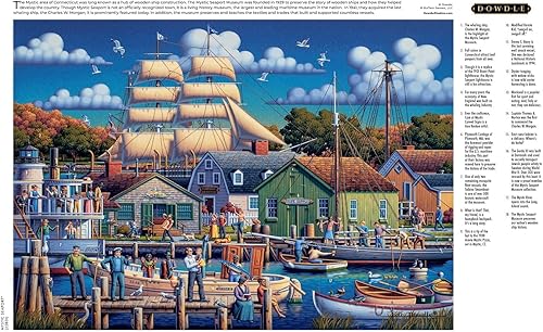 Miniatura 5 de Buffalo Games - Dowdle - Mystic Seaport - Rompecabezas de 300 piezas grandes para adultos rompecabezas desafiante perfecto para noches de juego -