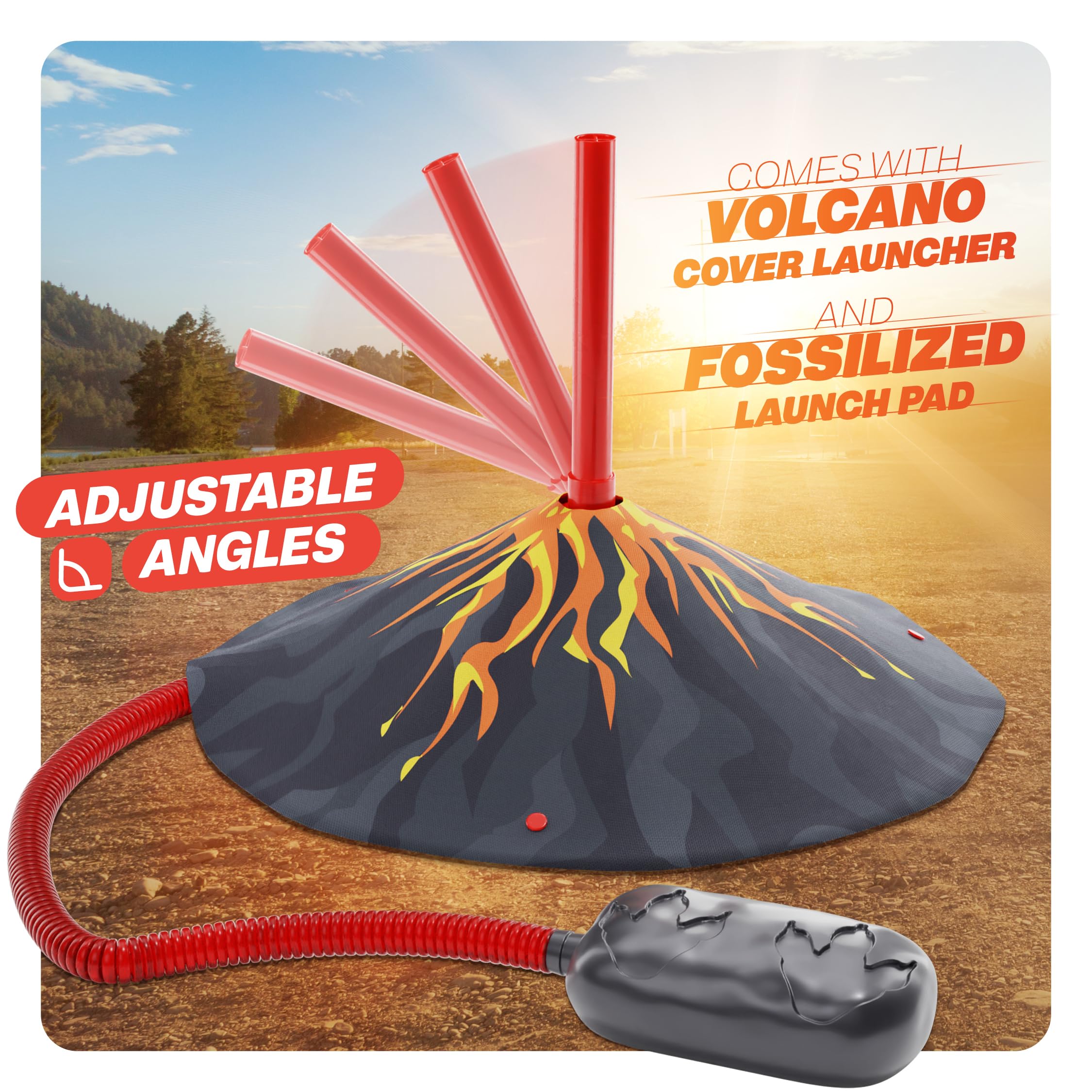 Ninja Blast Dinosaur Toy Rocket Launcher for Kids Toys for Kids 3-5 5-7 4-6 - Outdoor Toys for Kid Ages 4-8 - 3 4 Year Old Boy Birthday Gift - Gifts for Boys Age 3 4 5 6 Years Toy for Toddlers