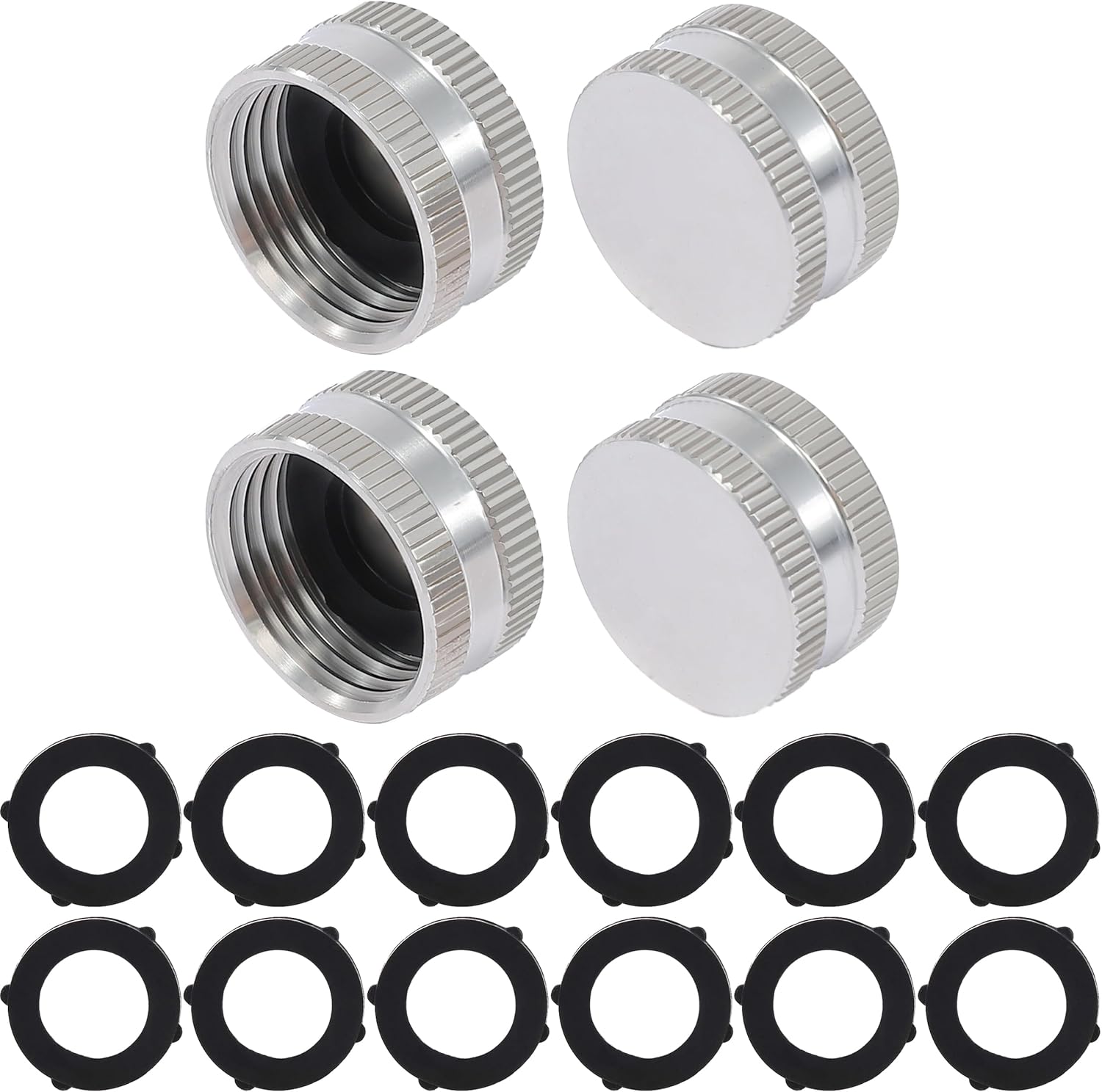 M MINGLE Garden Hose Female End Cap, Stainless Steel