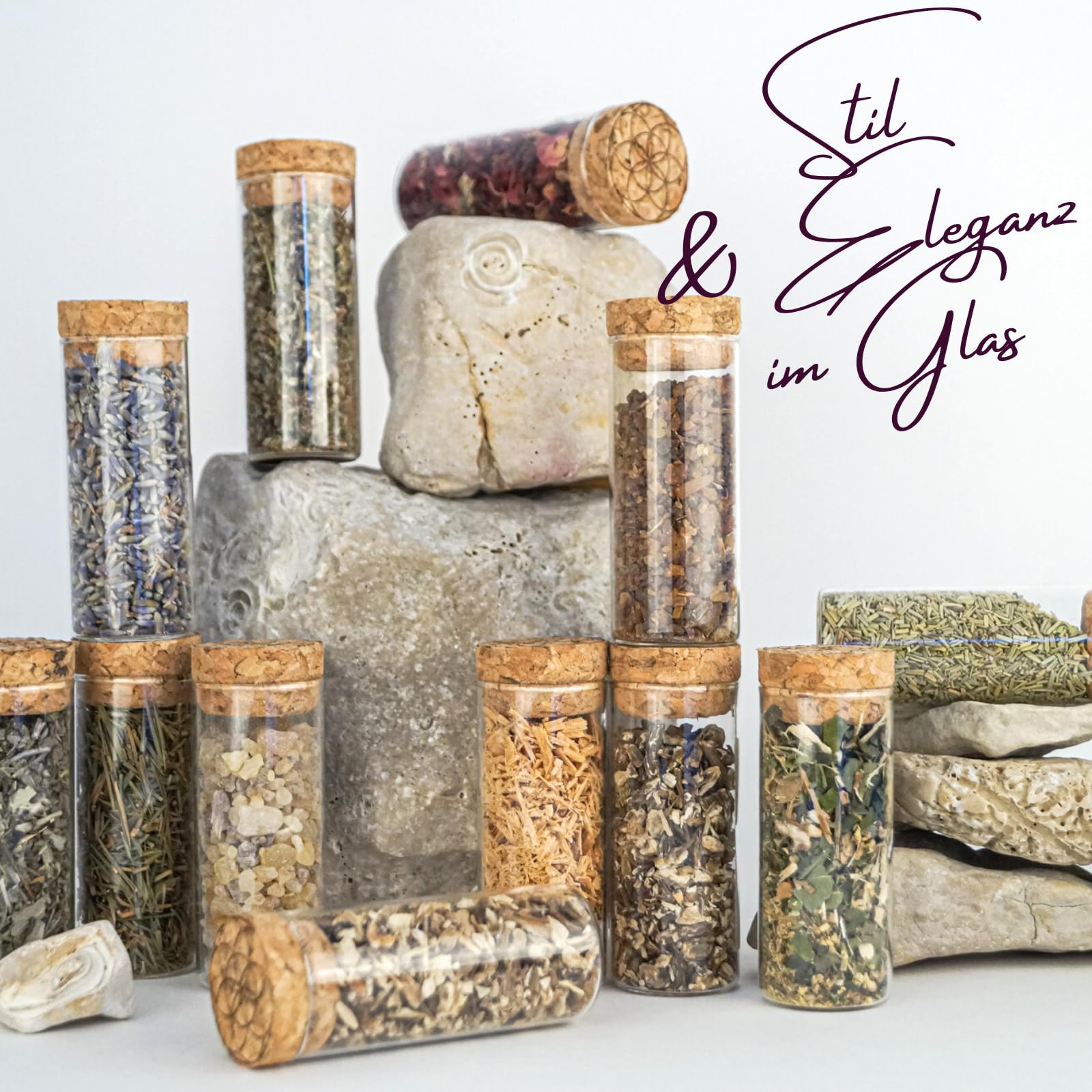 NGL DIY Räucherwerk Set für Rituale & Rauhnächte | 12 Premium Räucherwerke, Harze & Weihrauch im Glas | Ideal für Meditation, Neumond, Vollmond, Hausreinigung