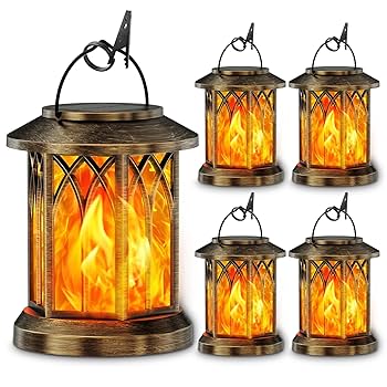 Amazon.com: KOOPER 4 Pack Solar Lanterns Outdoor Waterproof
