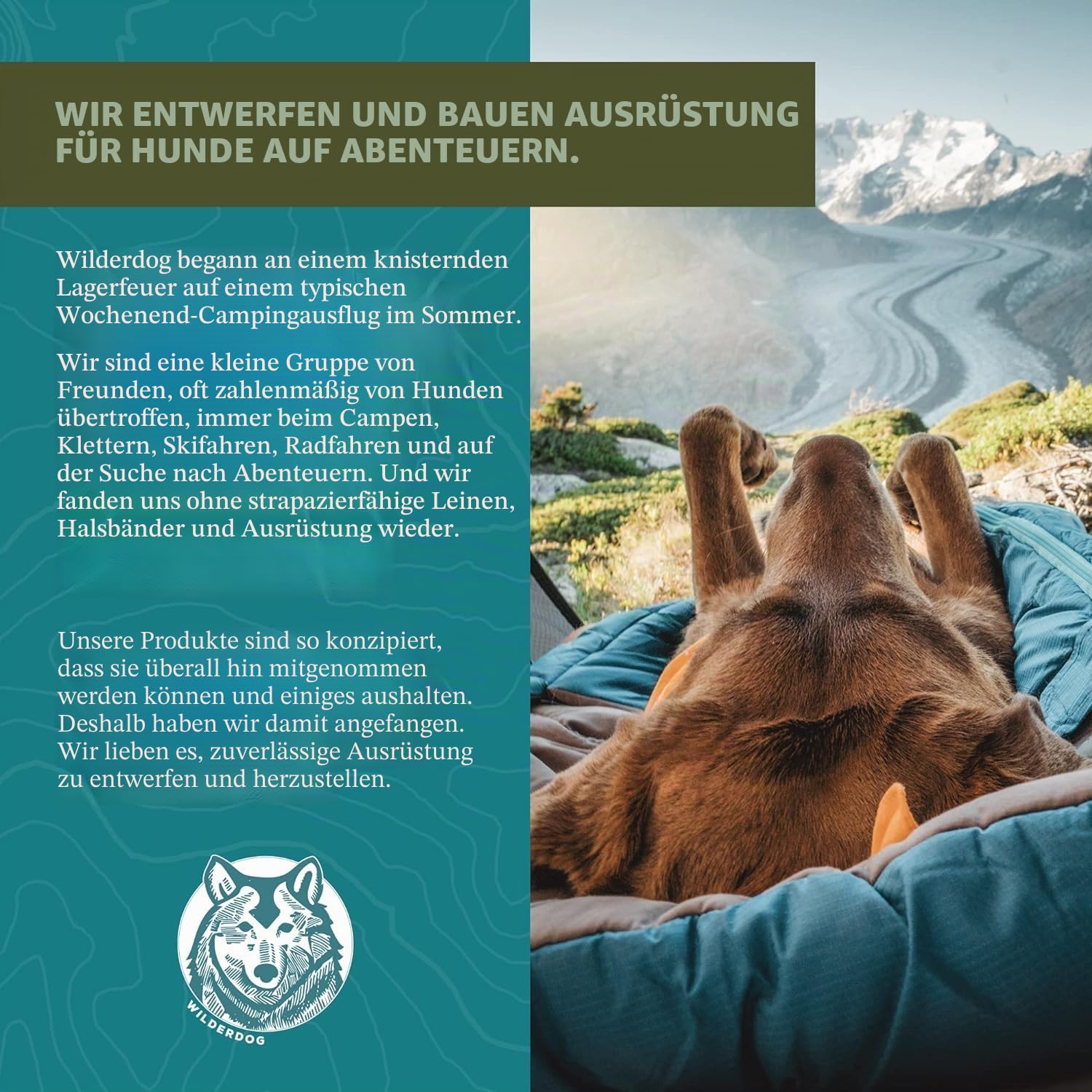 Wilderdog Leichtes Hundegeschirr mit reflektierenden Riemen, Größe M, Huckleberry