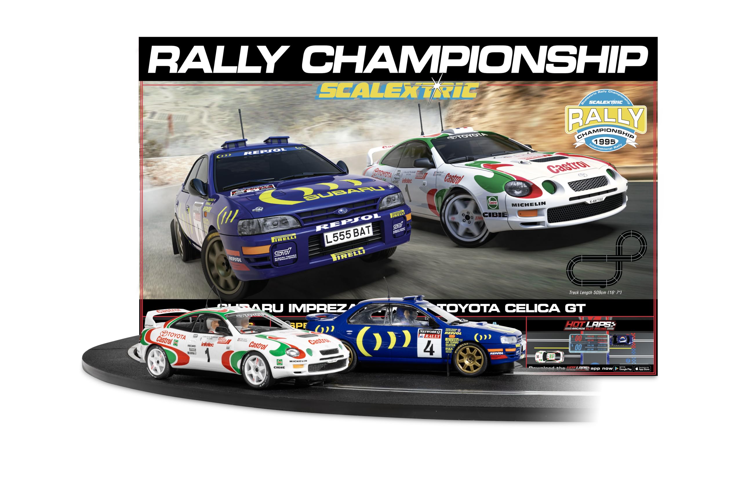 Scalextric C1463M Rally Championship - Hot Laps Slot Sets, for ages 5+