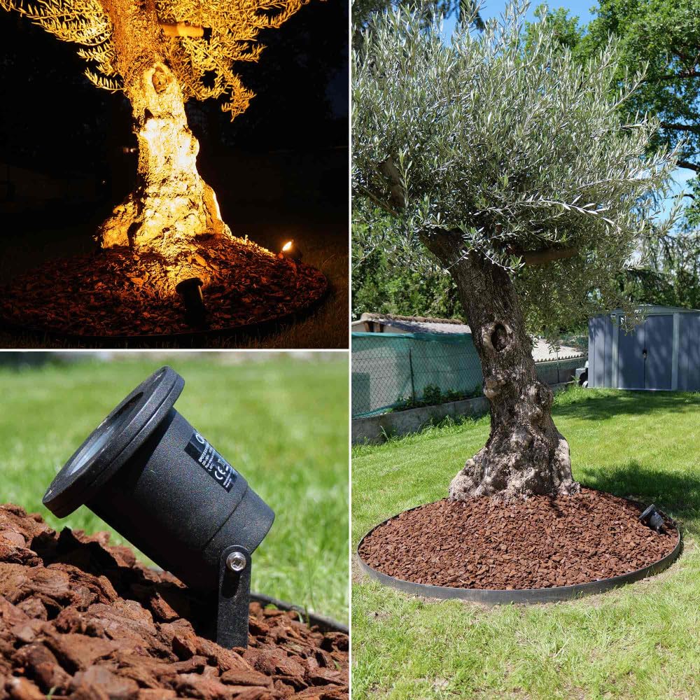 Spots extérieurs avec piquet X6 - Pour Ampoule LED GU10 - Câble 1m50 - Éclairage de Jardin à piquer - Orientable - Étanche IP65