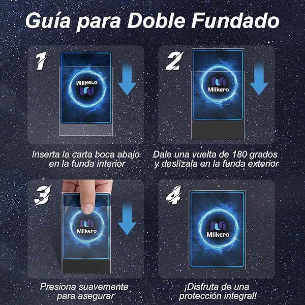 Mlikero 1200 Paquete de Fundas Cartas, Perfect Fit Inner Card Sleeves, Funda Cartas para Cartas de Comercio, Cartas de Deportes - 4