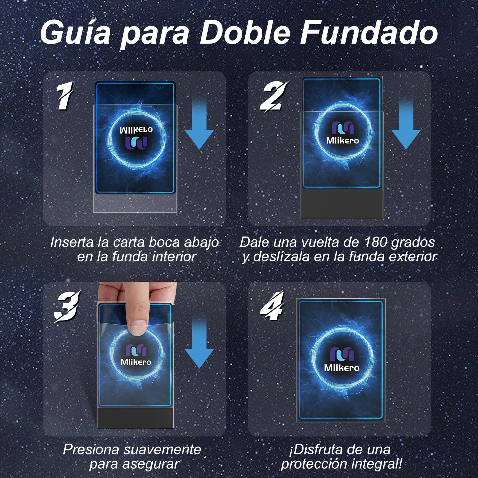Mlikero 600 Paquete de Fundas Cartas, Perfect Fit Inner Card Sleeves, Funda Cartas para Cartas de Comercio, Cartas de Deportes