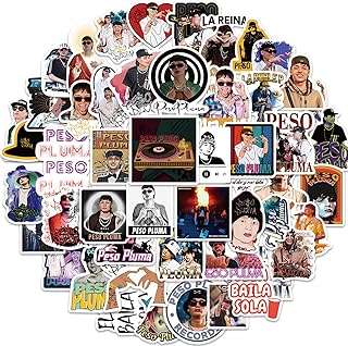 50pcs Mexican Rapper Singer Peso Pluma Stickers for Water Bottles,Waterproof Vinyl Sticker for Teen Girl Laptop Phone Skateboard Bike Luggage Guitar (peso Pluma)