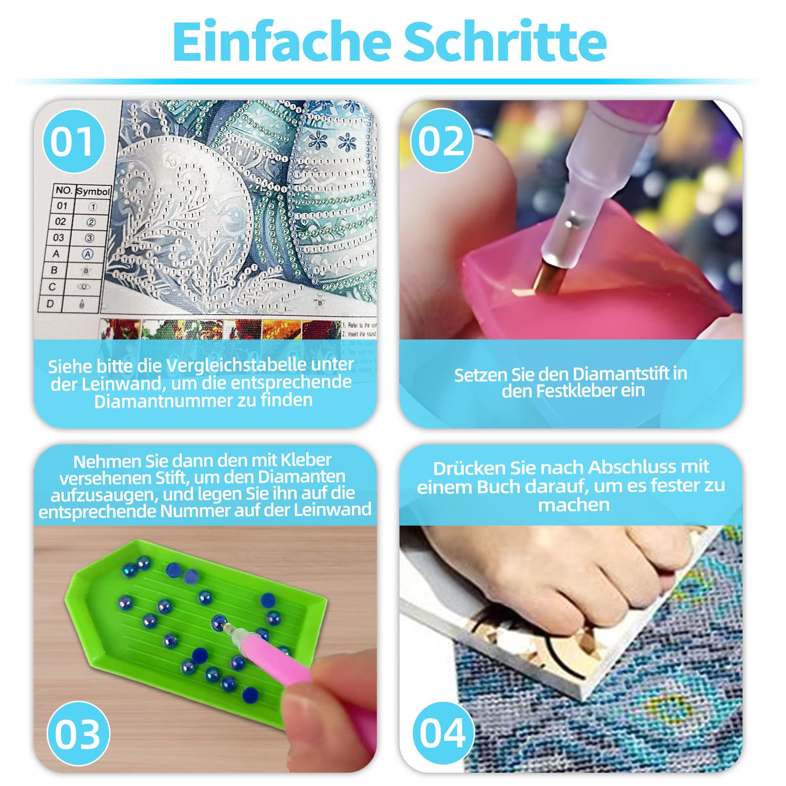 MytaYt Diamond Painting Weihnachten, 5D Diamant Pai Produktbild-Vorschau 5