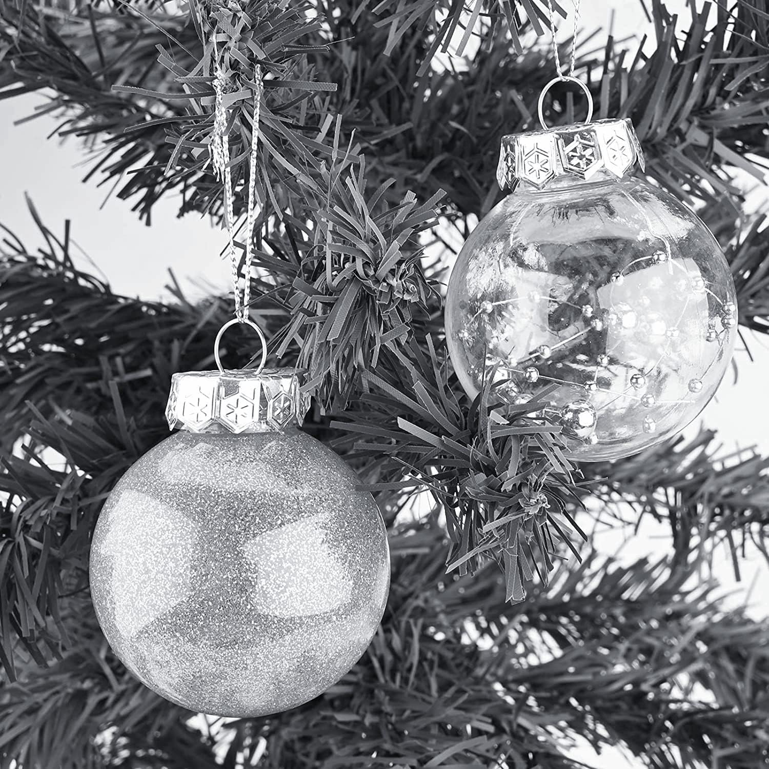Set di Ornamenti Palla di Natale 24, 6 cm，Stile-1