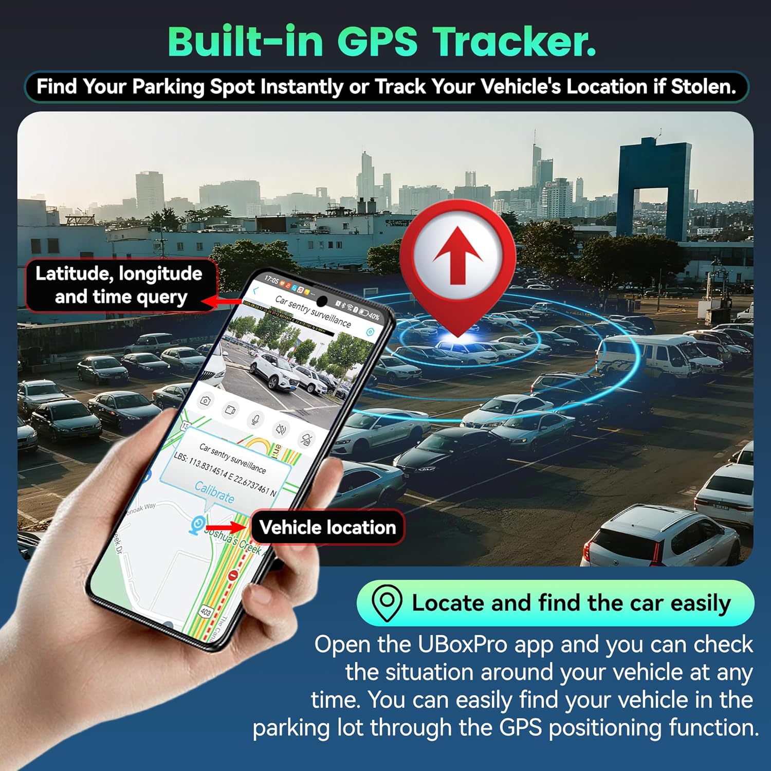 4G LTE Car Security Camera with Remote Live View - Dual 1080P Front and Inside Dash Cam, Anti-Theft Cloud Storage, AI Motion Alert, Real-Time GPS Tracking, 2-Way Audio, No WiFi Needed - Image 6