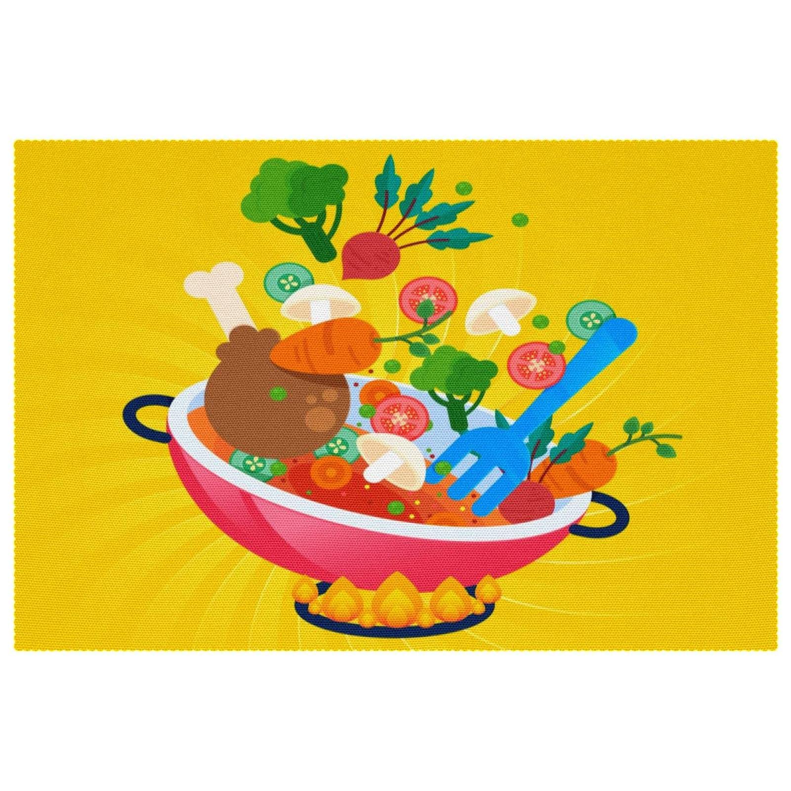 Sets de table de cuisine lot de 6 pour protéger des assiettes chaudes