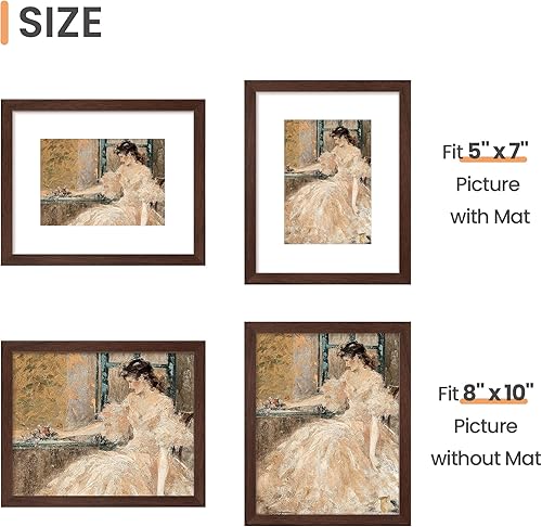 Miniatura 4 de upsimples Juego de 10 portarretratos de 8 x 10 pulgadas, para exhibir fotos de 5 x 7 con paspartú o de 8 x 10 pulgadas sin paspartú, marcos para