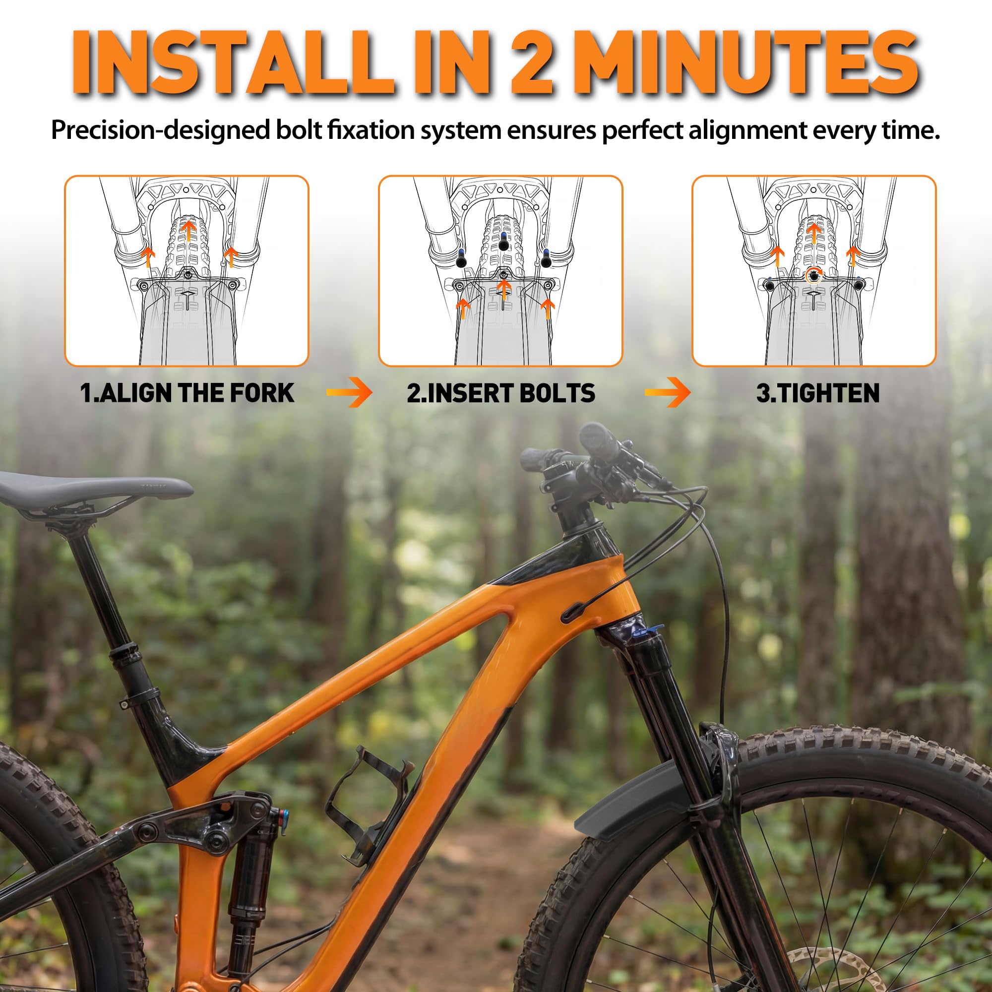 Amazon | Dreyoo マウンテンバイクフェンダー RockShox Zeb/Domain対応