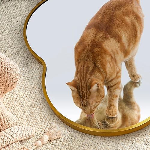 Miniatura 5 de Espejos de pared decorativos de 28 pulgadas, espejo de marco de metal dorado, espejo de tocador de baño, espejo de sala de estar, espejos de pared