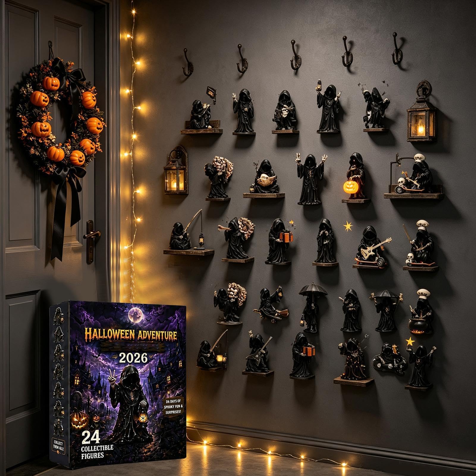 Halloween Countdown-Kalender-Set Sammelbares Erinnerungsstück als | Geisterornamente Countdown-Kalender Für Eventplaner Erwachsene Und Jugendliche Zur Dekoration An Fenster Tür
