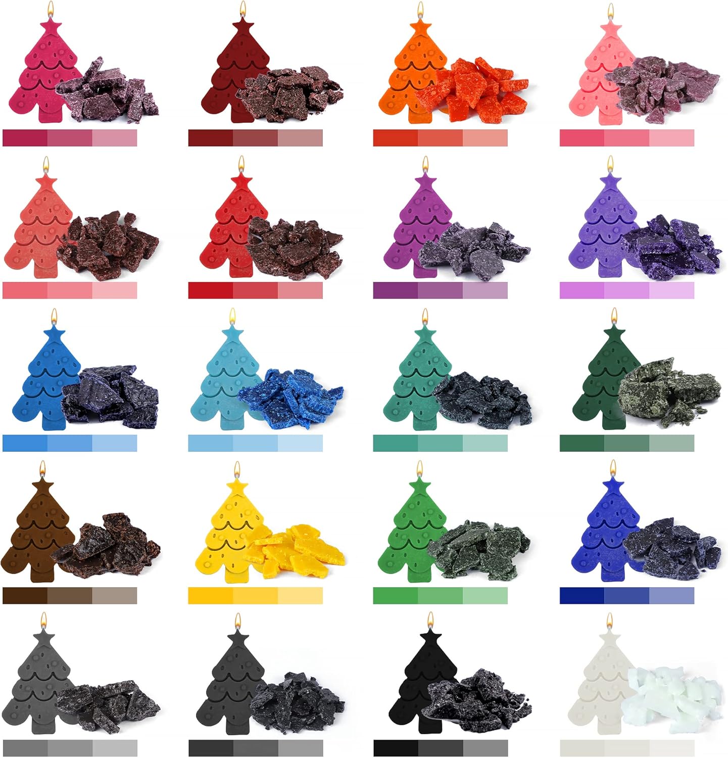 Coloranti Per Candele Rouclo - 20 Colori Per Cera Di Soia, Paraffina, Cera D'Api - Foto 4