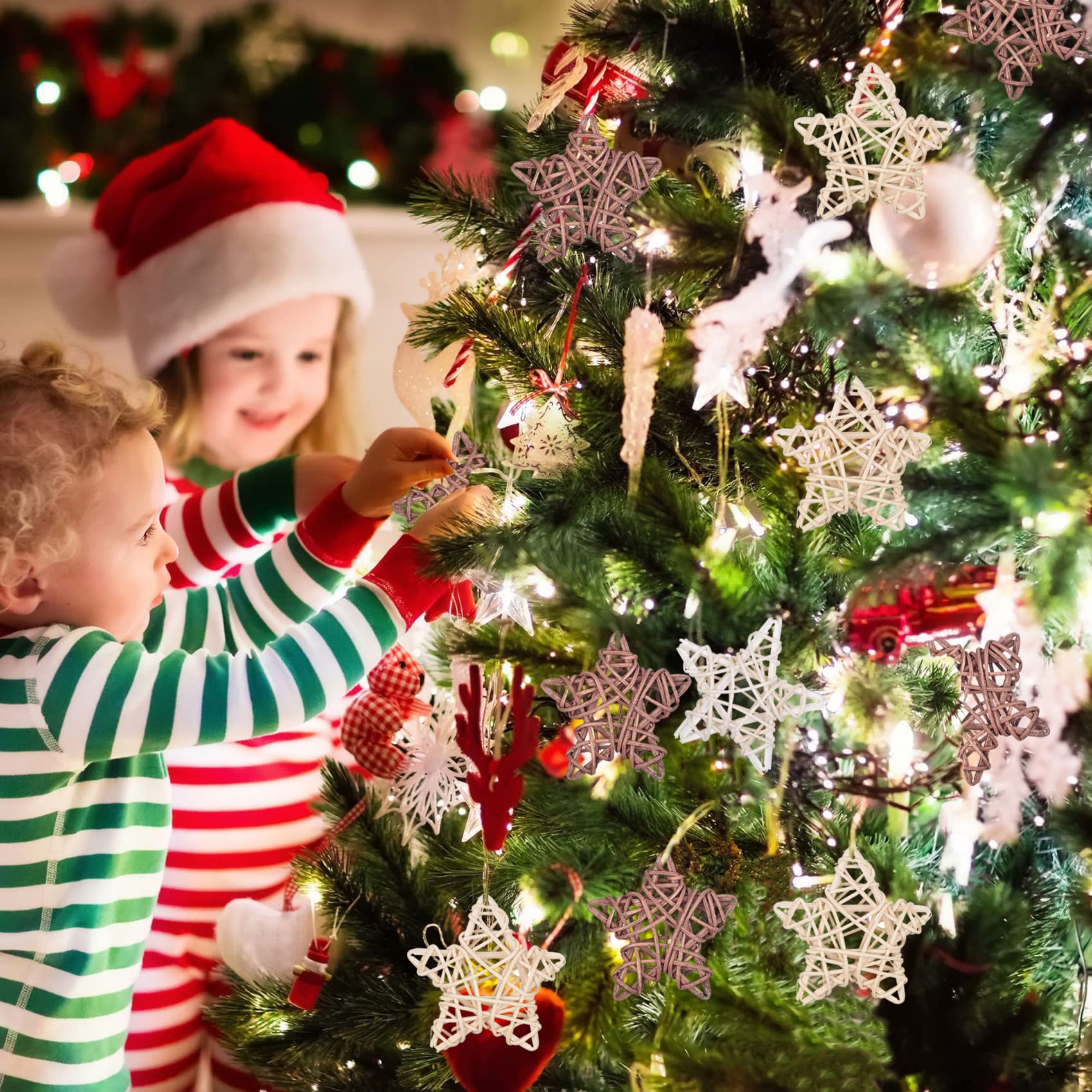 15 Stück Weiden-Rattan-Deko-Kugeln, Vasenfüller für Halloween, Weihnachtsbaum, Handwerk, Haustiervogel, Kauspielzeug, Party, Hochzeit, Tischdekoration, dekoratives Haus, Basteln, hängendes DIY-Zubehör