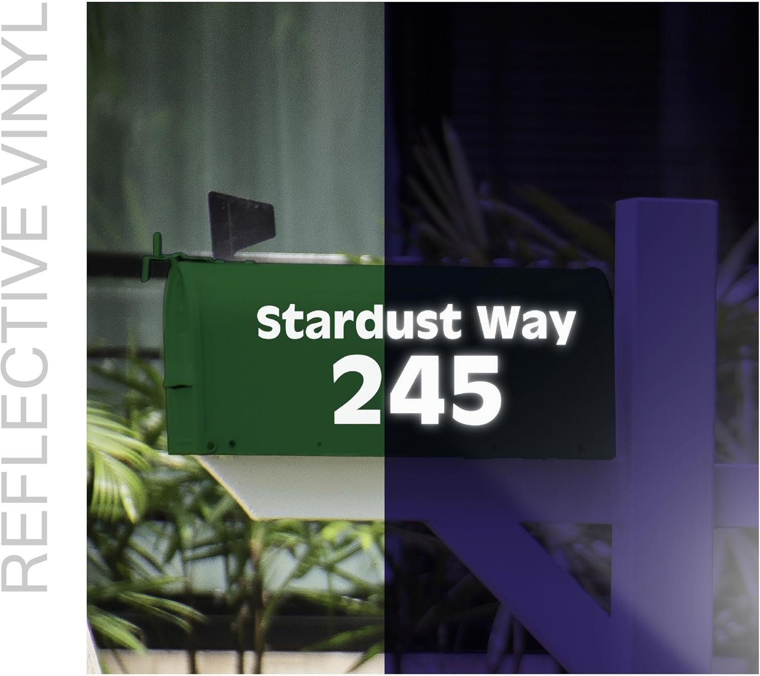 Personalized Mailbox Numbers Decal - Reflective Vinyl Sticker for House Address - Customizable Adress Decal for Ofice, Home, Apartment
