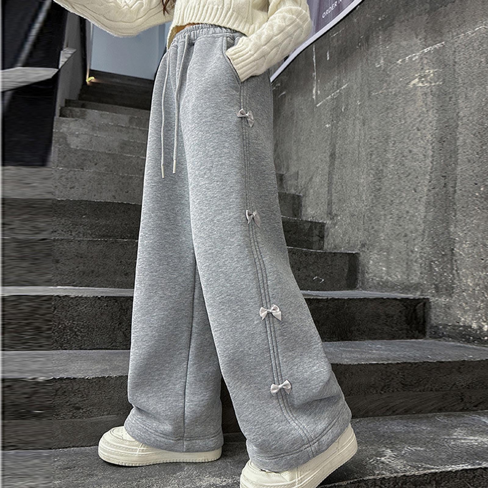Jogginghose Mädchen Straight Sweatpants Loose Sporthose Atmungsaktiv Elastischem Bund Baggy Hose Lässige Freizeithose Einfarbig Teenager Gummibund Outdoorhose Sommer Kinder 5-16 Jahre