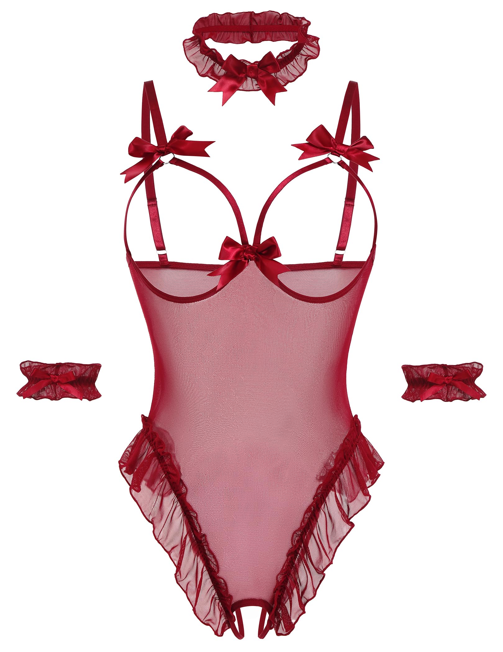 Ensemble de lingerie 4 pièces idéal pour une Saint-Valentin amoureuse - 5