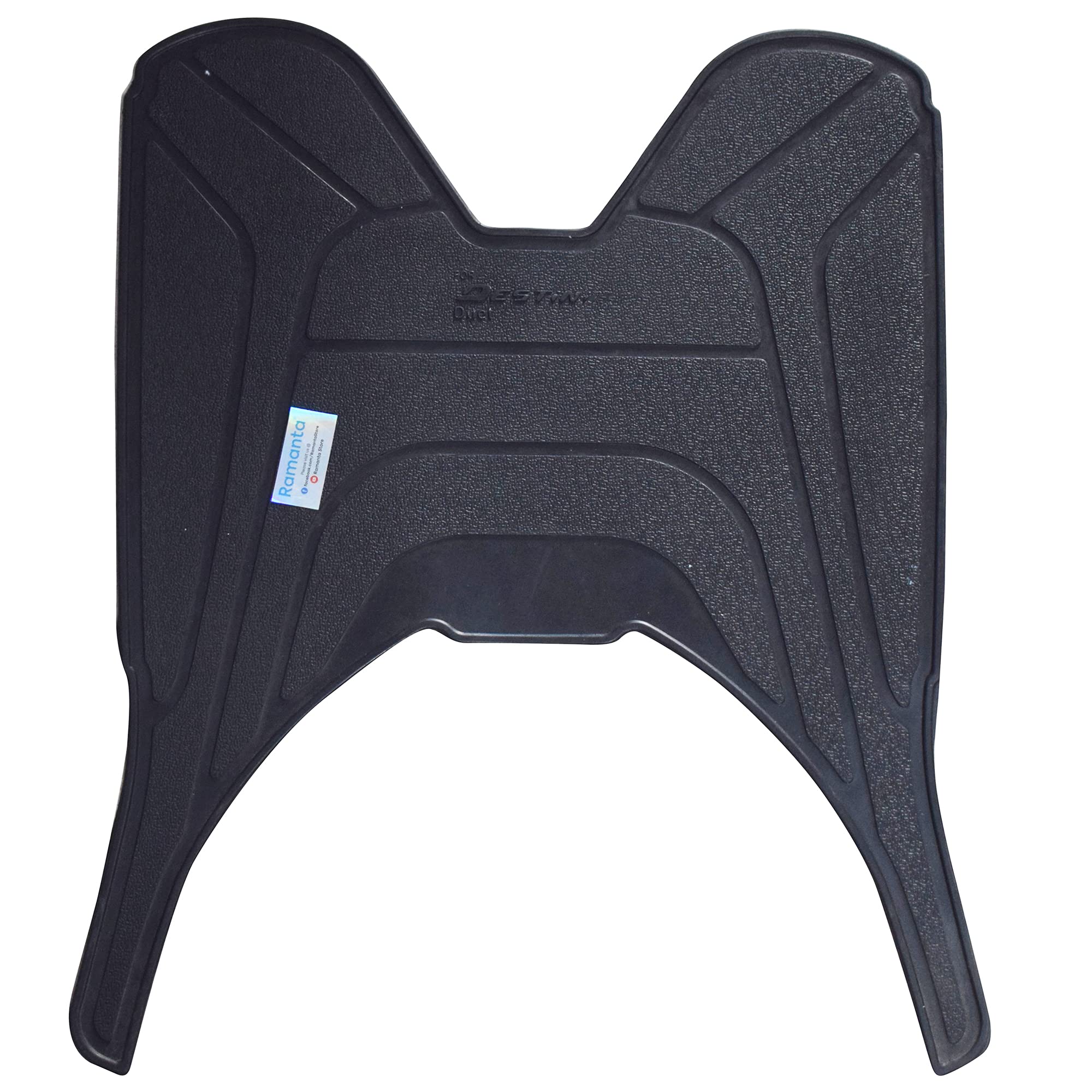 Ramanta Pvc Anti Skid Scooter/Scooty Mat Two Wheeler Floor/Foot Mat For Hero Destini 125 Bs6 (1 Pc, Black)