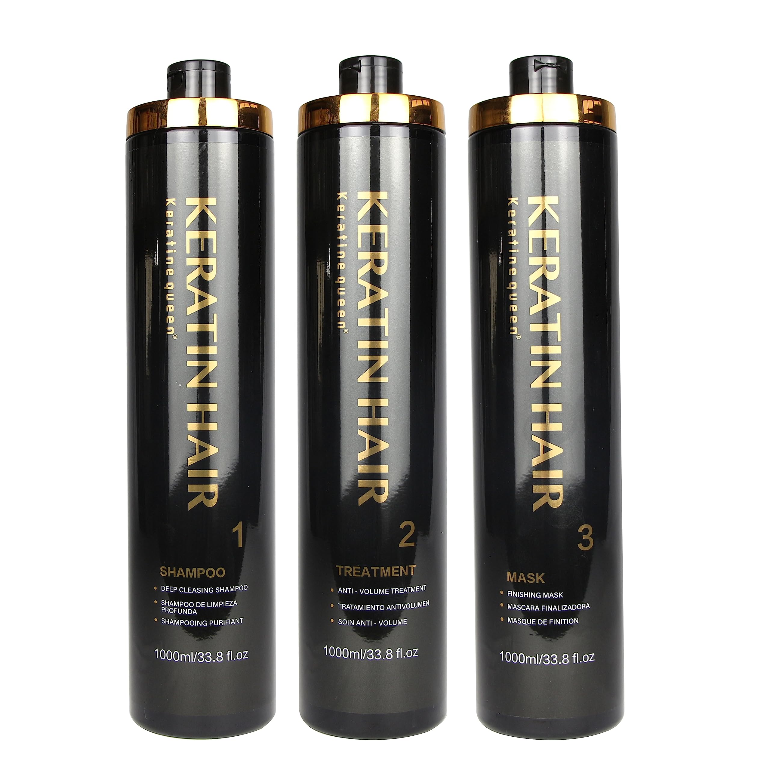 'NEW 2023 UK Keratin Treatment' a game-changer in the world of haircare, FULL SET 3X1000ML, for All hair types & Ethiopian hair, Professional Salon Brazilian Hair Treatment