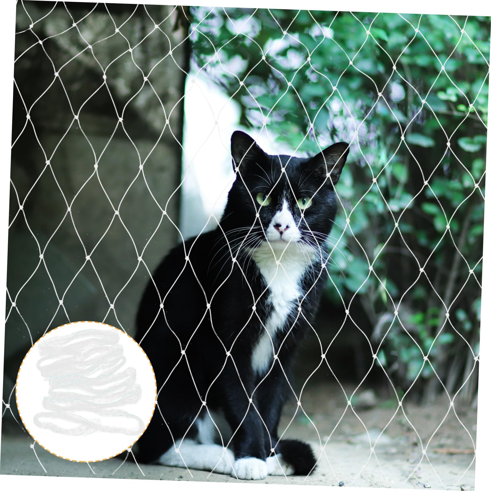 UPKOCH Katzenbalkonnetz aus Nylon für Absturzsicherung an Balkon Fenster und Treppe Kratzfest und Individuell Zuschneidbar