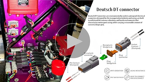 Amazon.com: JRready 6 Pin Deutsch Connector Kit DT Series, 6