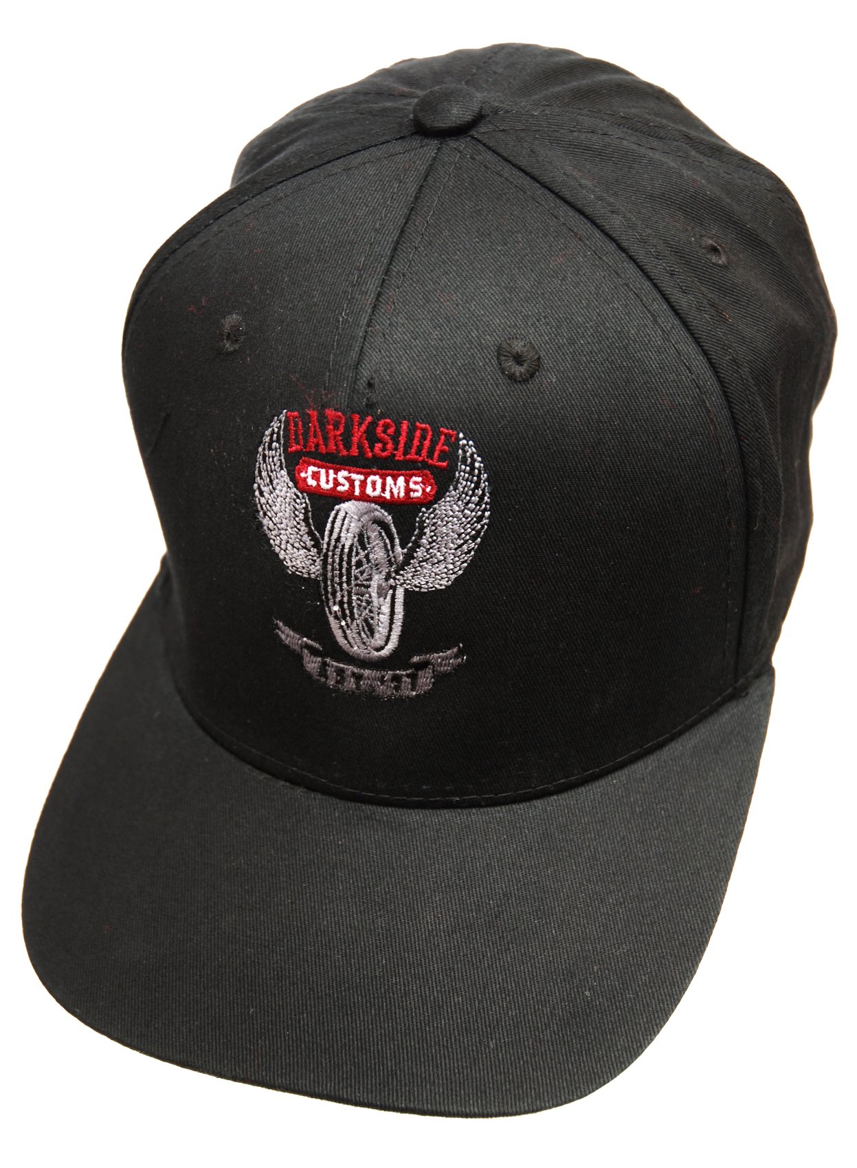 Wing Wheel Genuine Darkside Black Embroidered Snapback Baseball Cap
