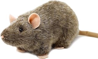 TigerHart Reuben The Rat 7-Inch Plush Stuffed Animal - Realistic Norway Rat Toy with Story for Kids 3+