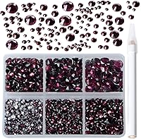 Vista 58 de 2880 diamantes de imitación para arte de uñas, sin termofijación, fijación con pegamento, cristales redondos de vidrio con base plana para hacer