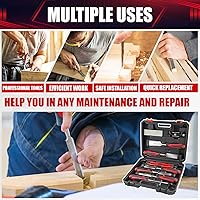 Vista 5 de Juego de cinceles de madera de 10 piezas, cinceles para tallar madera con guía de afilado, lápices de carpintero y piedra de afilar, acero CR-V