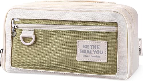 Estuche para lápices, 2 en 1, de gran capacidad, con cremallera duradera, bonita bolsa para lápices para niñas, adolescentes y mujeres, organizador