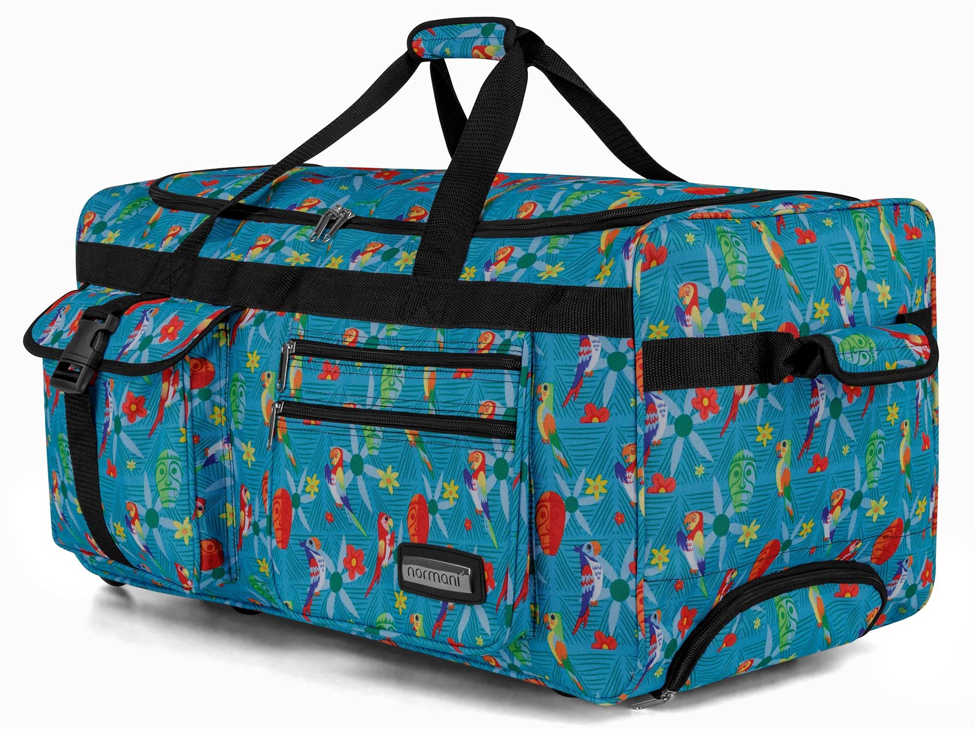Leichte XXL Reisetasche mit 3 Rollen 80 Liter Volumen Robust wasserabweisend reißfest leicht zu reinigen Tropical 80 Liter