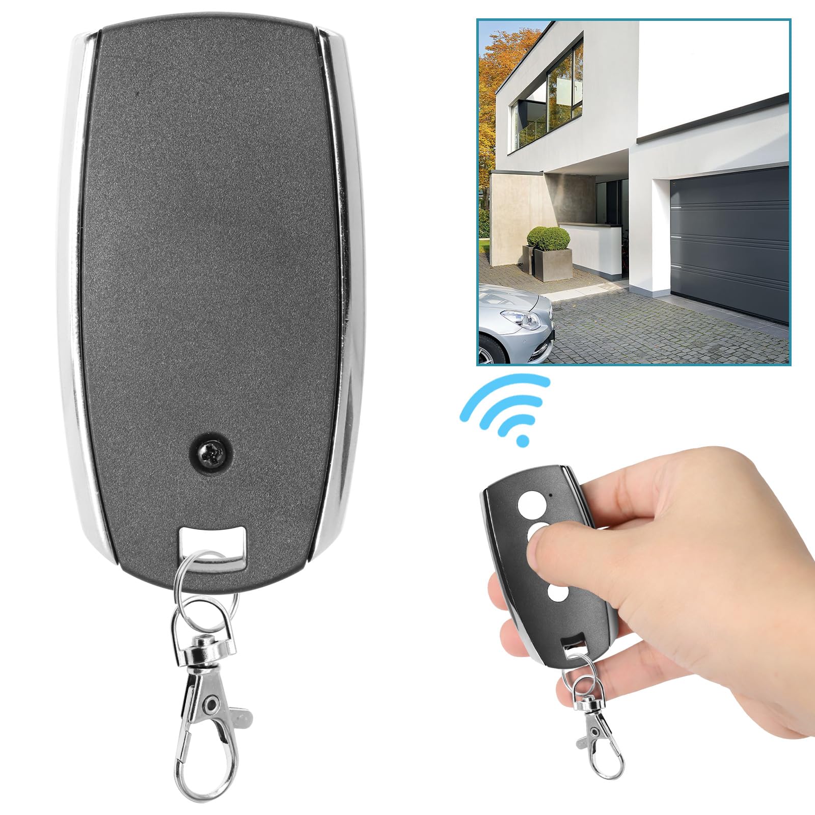 Apri porta garage 433,92 MHz Hansender, 2 porte da garage telecomando duplicato, compatibile con telecomando King Gates Stylo 4K, 4 canali