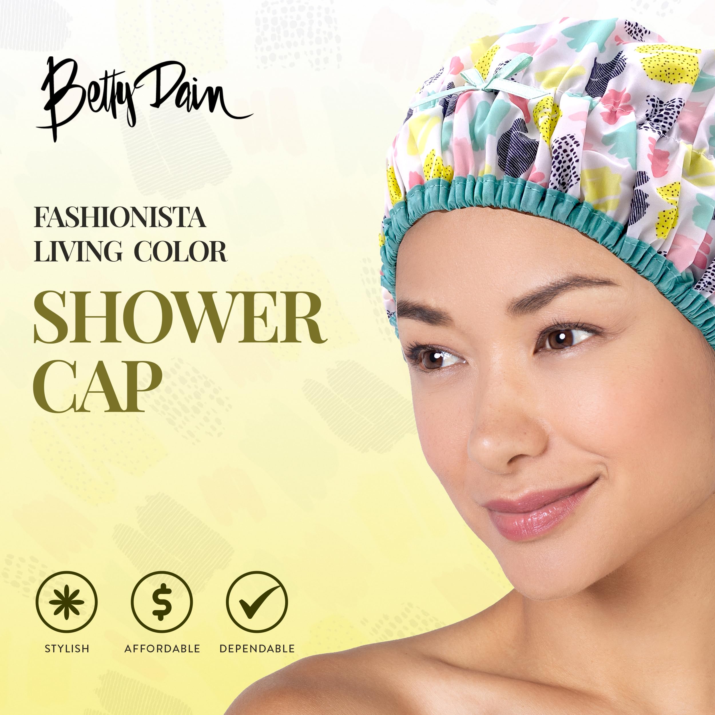 Betty Dain Fashionista - Gorro de ducha reutilizable, color vivo