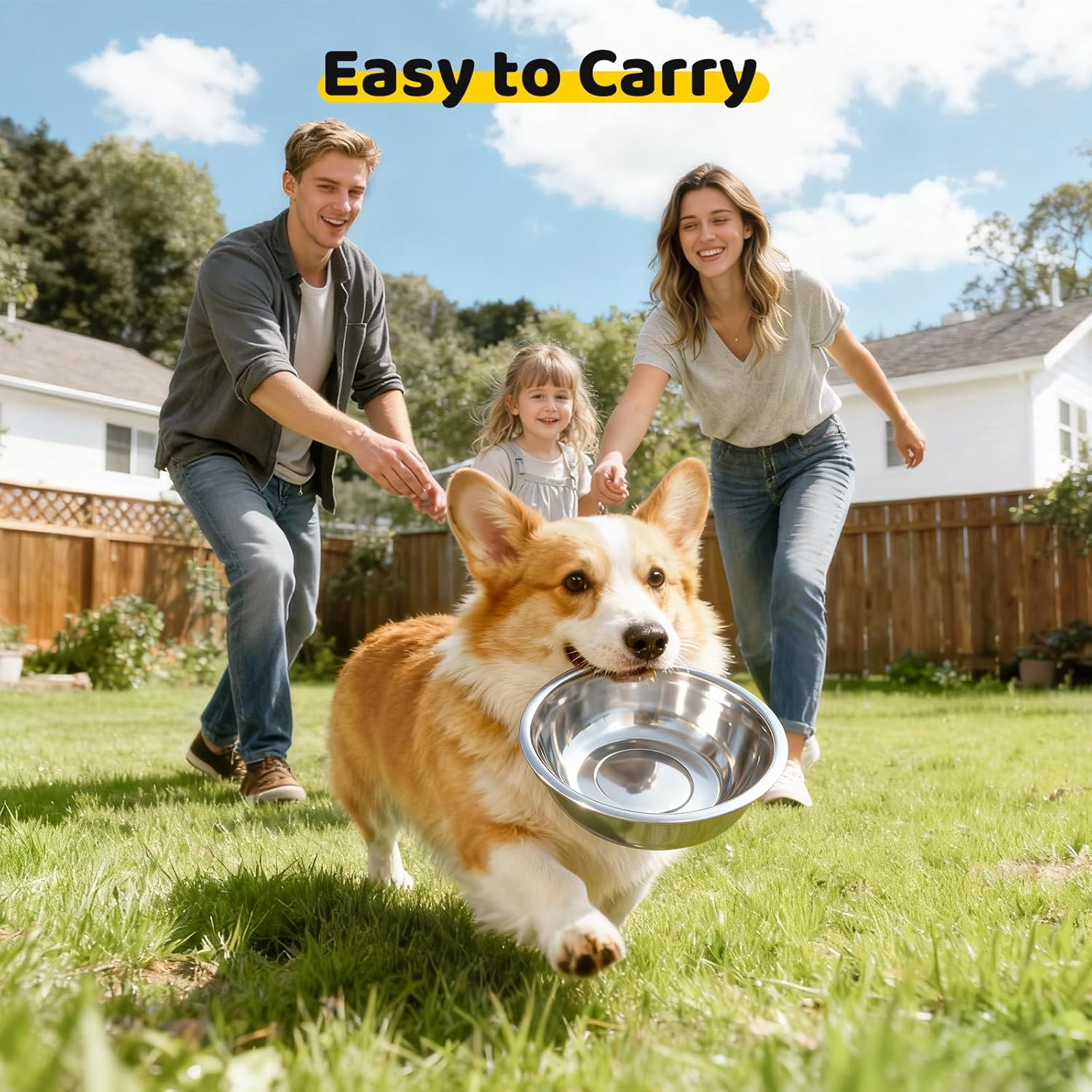 URPOWER 6 Pack 8" Stainless Steel Dog Bowls - 50oz Thickened Durable Pet Bowls for Food and Water, Fit for Elevated Dog Bowl Stand