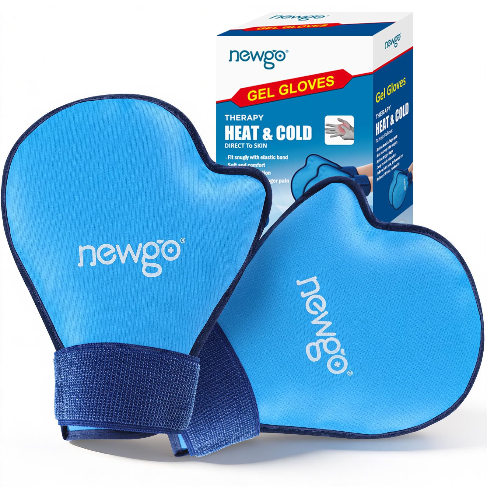 NEWGO Kühlhandschuhe Chemotherapie 2 stück, Gel Handschuhe Kühlpads