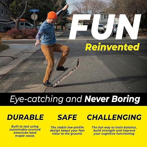 Miniatura 3 de Gibbon GiBoard - Tabla de equilibrio para adultos y niños, equipo de entrenamiento Slackline, entrenamiento de gimnasio en casa, tabla de balanceo