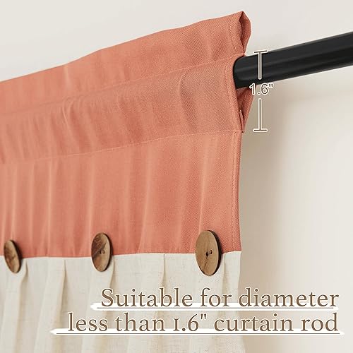 Miniatura 3 de NICETOWN Cenefas para ventanas, cenefas bohemias para ventana de cocina de granja sobre el fregadero, decoración de sala de estar, bolsillo para