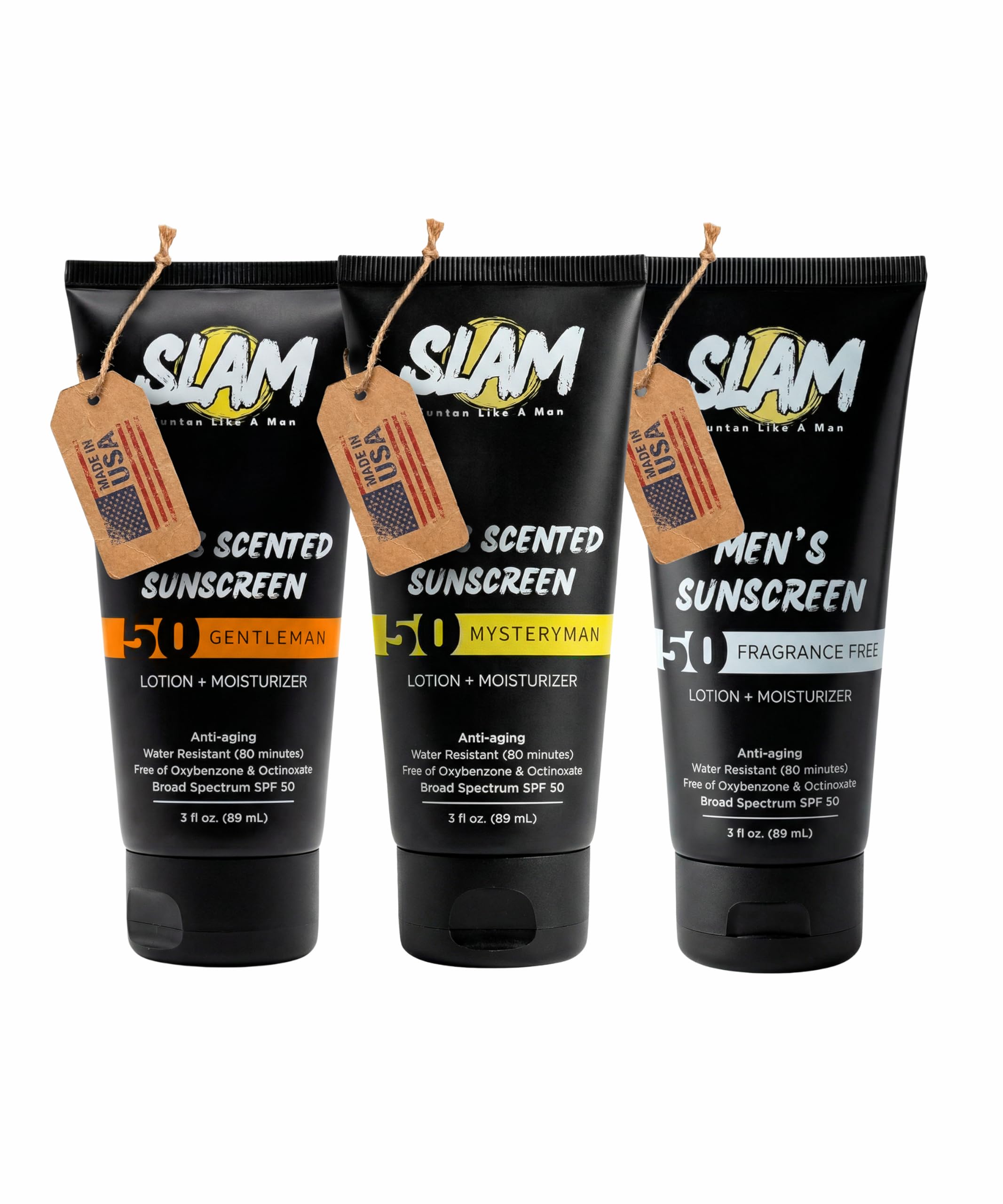 SLAM Men's SPF 50 Face & Body Sunscreen Lotion
