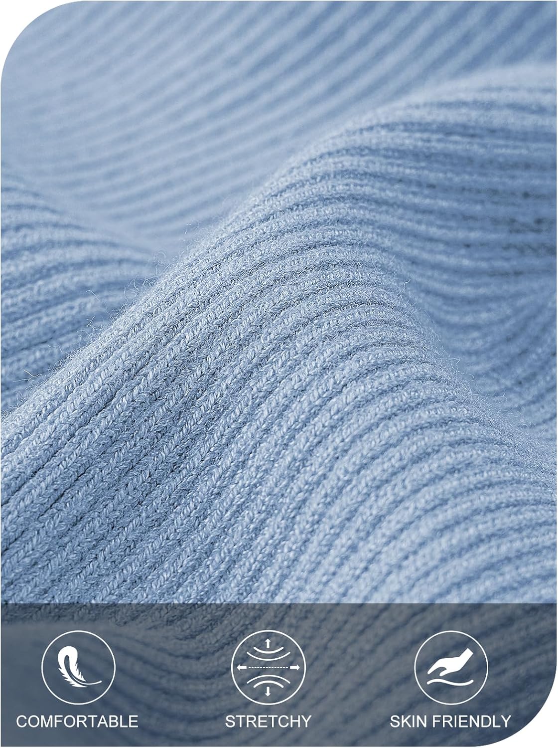 MEROKEETY Women's Winter Spring Long Sleeve Bodycon Sweater Dress 2026 Fall Square Neck Ribbed Knit Party Maxi Dresses - Image 5