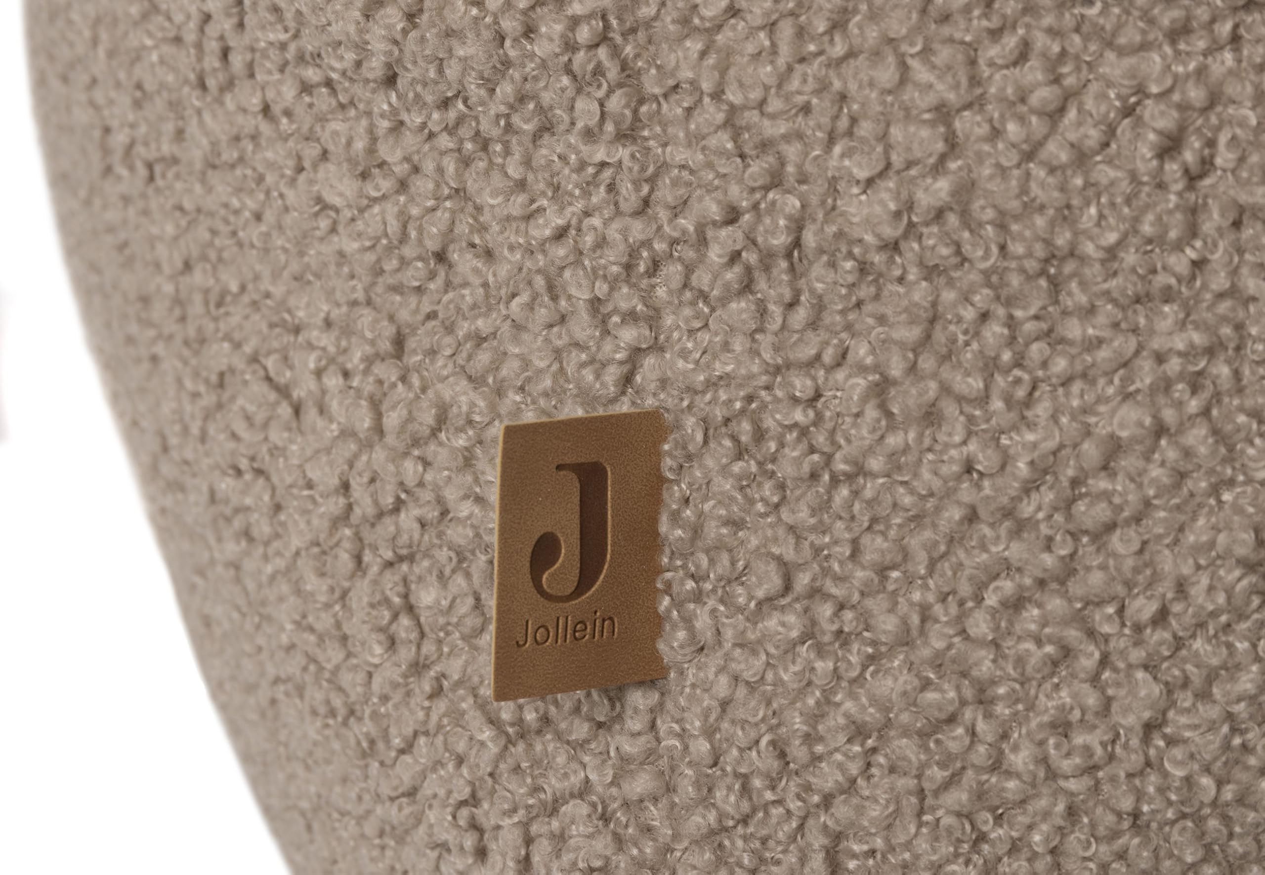 Jollein Sillón Infantil - Puf para niños - Tela Suave Tipo Peluche - Warm Sand - Sillón Acogedor para niños pequeños - 40x46x37 cm